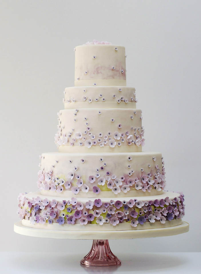 Ombre wedding cake decorations